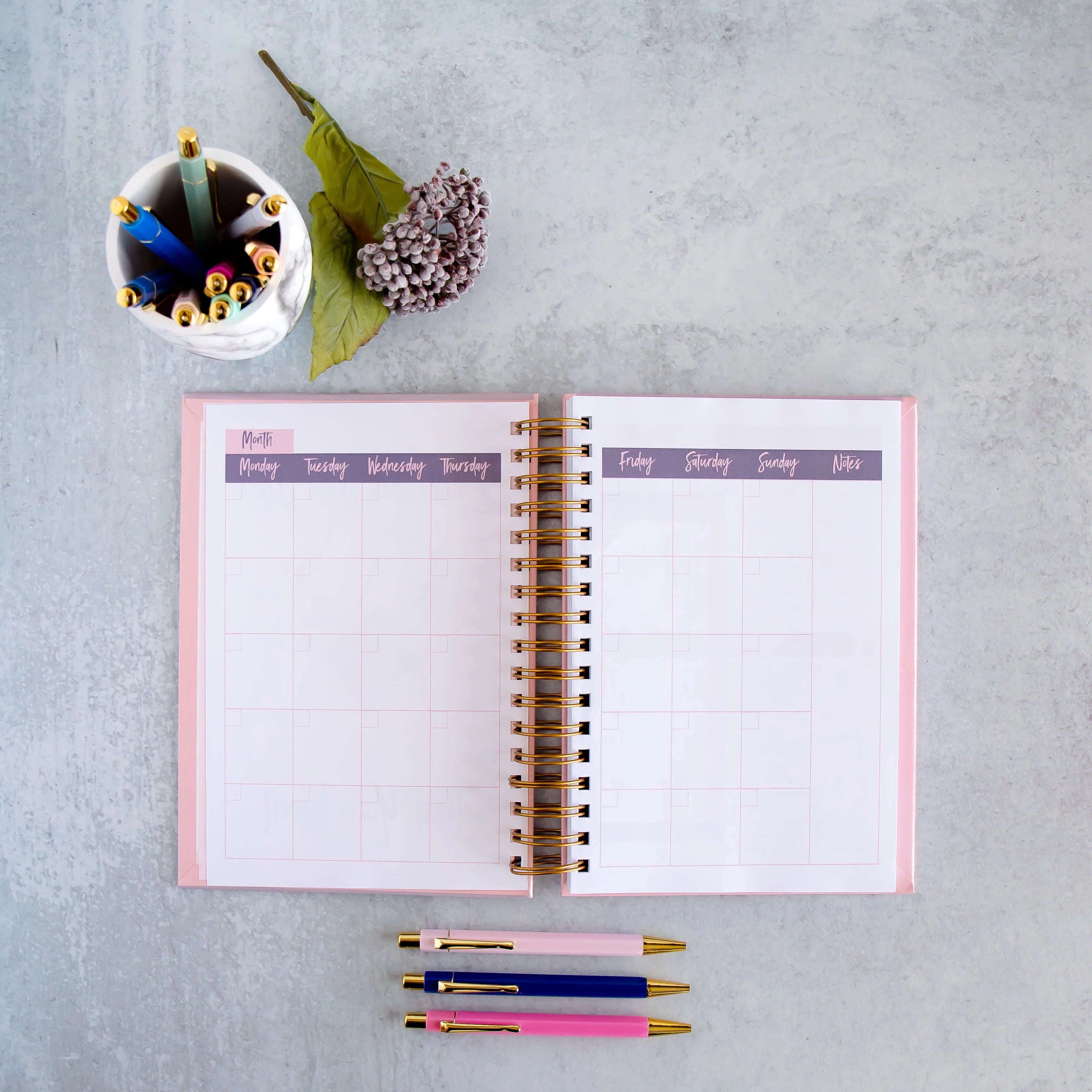 Unbothered - Undated, 7"x9" Hard Cover - Weekly Monthly - Life Planner