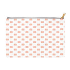 Brown Aspiration Navy & Orange Accessory Pouch - Chic Pen and Pencil Case - Dual Sizes and Bottom Styles
