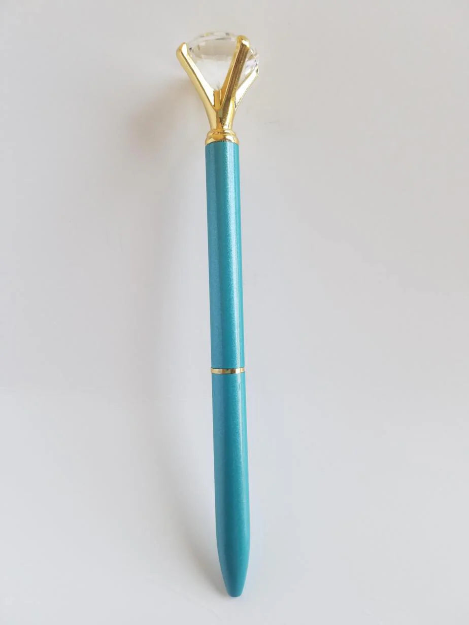 Turquoise - Glam Diamond Head Pen