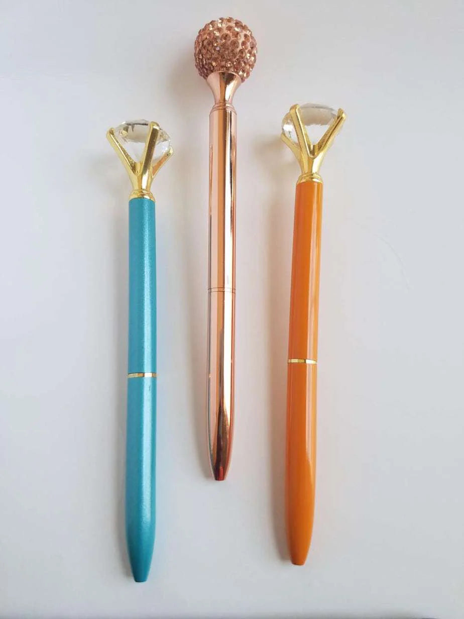 Turquoise - Glam Diamond Head Pen