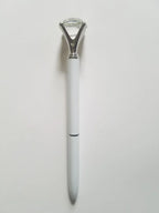 White - Glam Diamond Head Pen