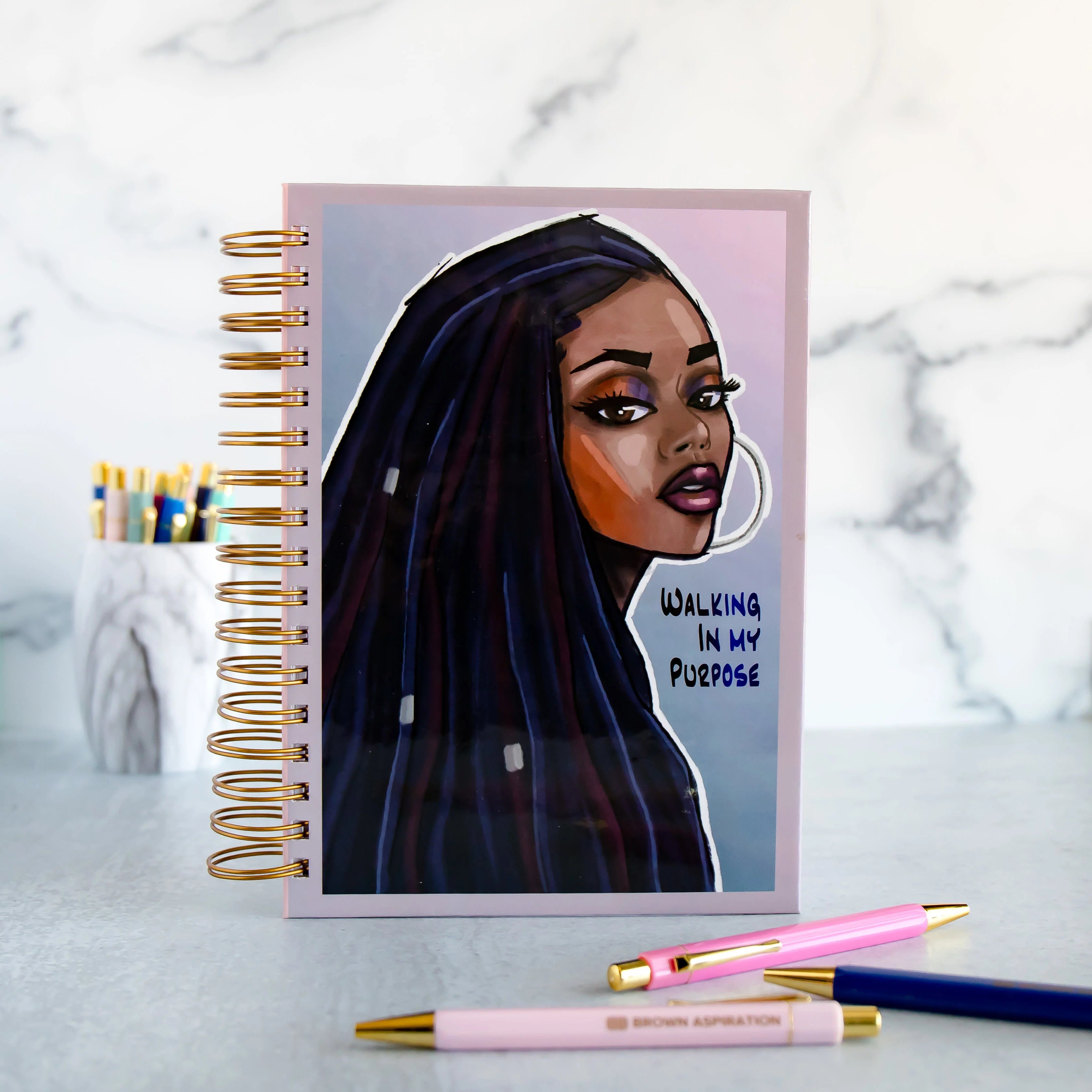 Walking In My Purpose - Undated, 7"x9" Hard Cover Life Planner