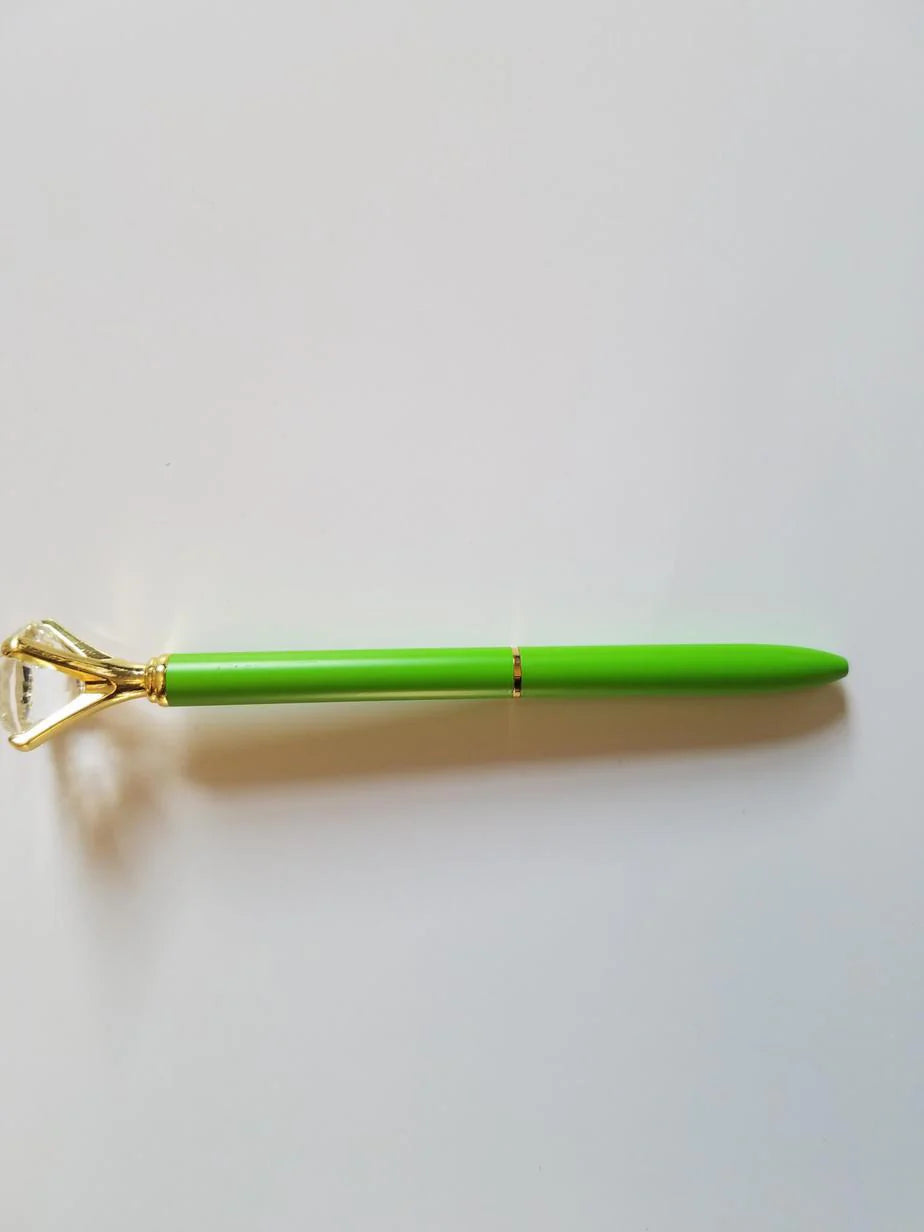 Green - Glam Diamond Head Pen