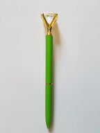 Green - Glam Diamond Head Pen