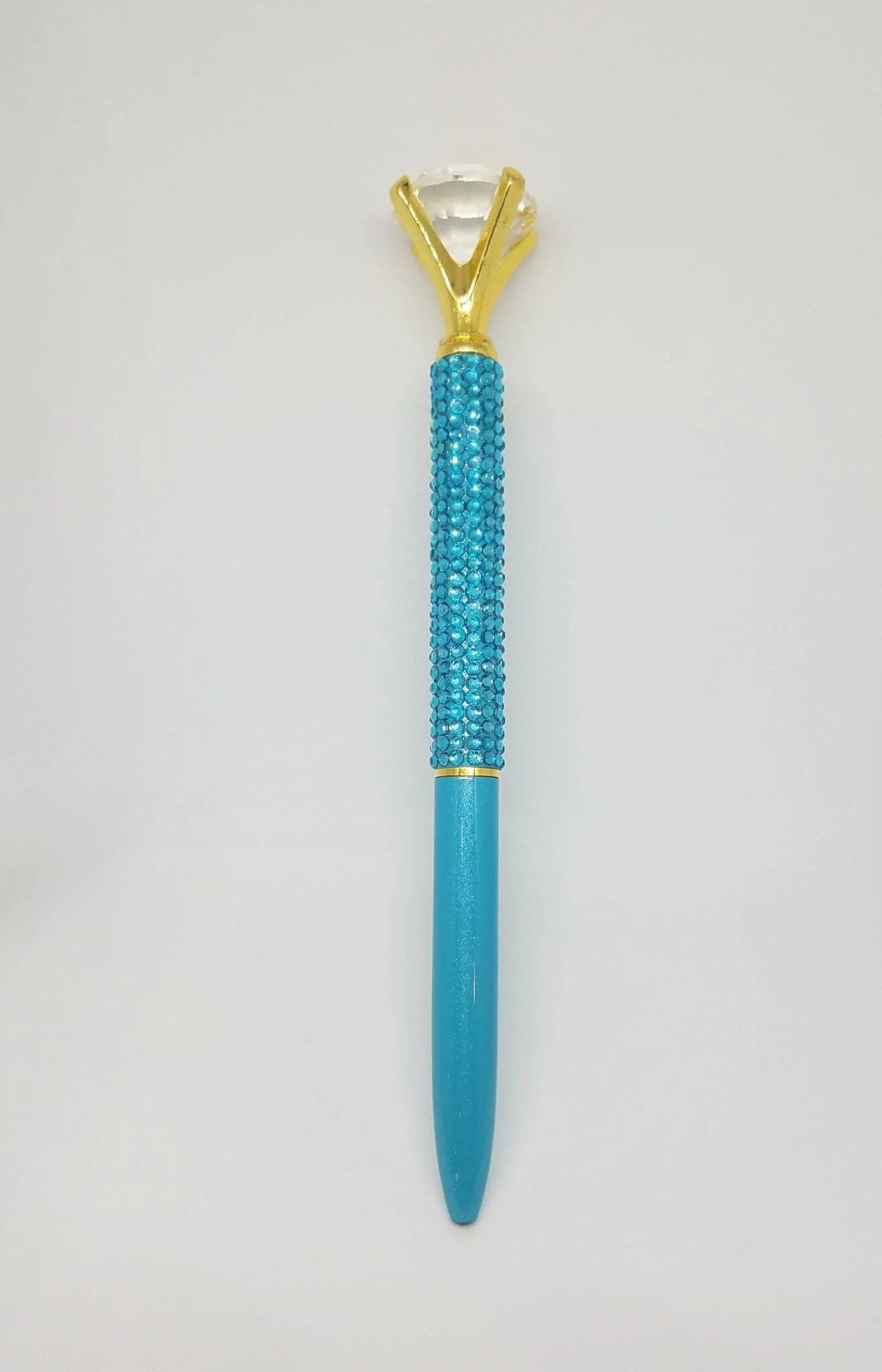 Turquoise - Glam Diamond Head Jeweled Pen