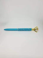 Turquoise - Glam Diamond Head Jeweled Pen