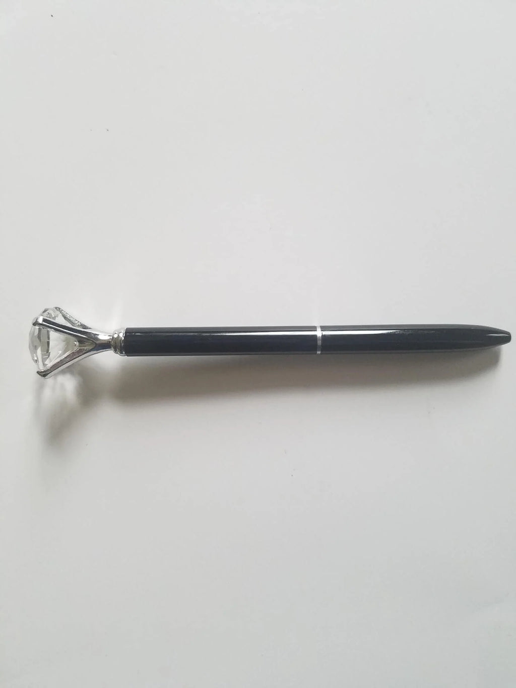Black and Silver - Glam Diamond Head Pen