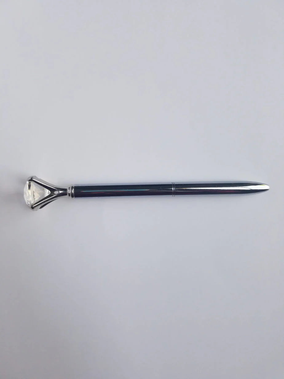 Silver - Glam Diamond Head Pen