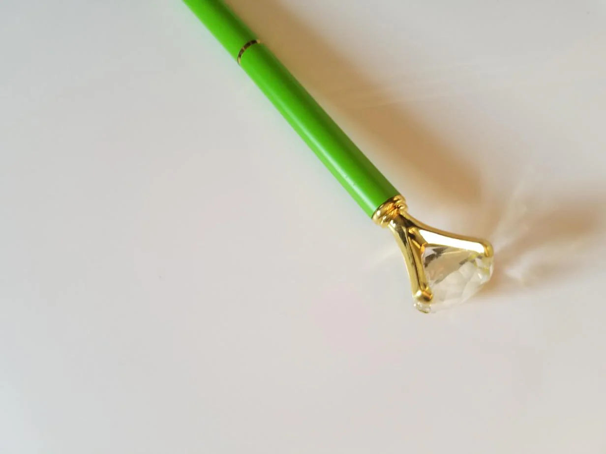 Green - Glam Diamond Head Pen