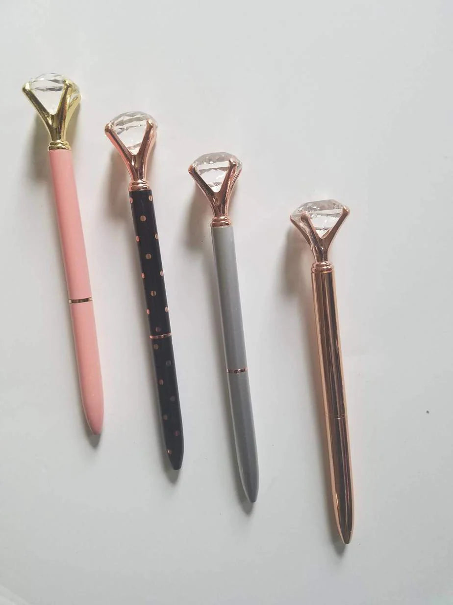 Silver and Rose Gold - Glam Diamond Head Pen