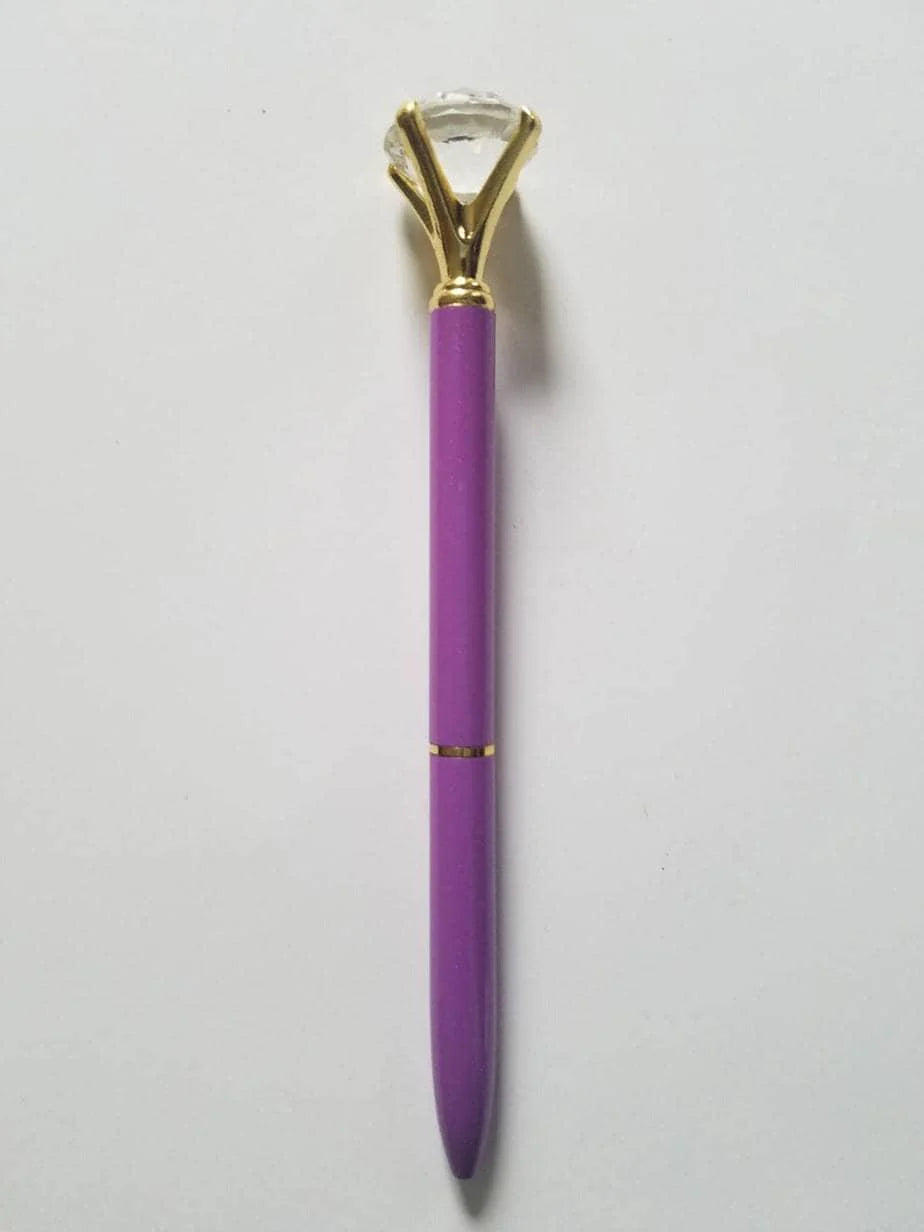 Purple - Glam Diamond Head Pen