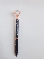 Black and Rose Gold Polka Dot - Diamond Head Pen