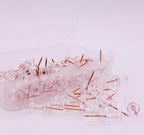 20 Acrylic and Rose Gold Push Pins