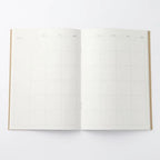 A5 Monthly Spread Kraft Notebook - 5.5in x 8.25in, 30 Undated Sheets