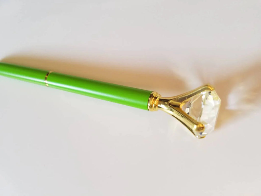Green - Glam Diamond Head Pen