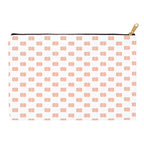 Brown Aspiration  - White Accessory Pouch