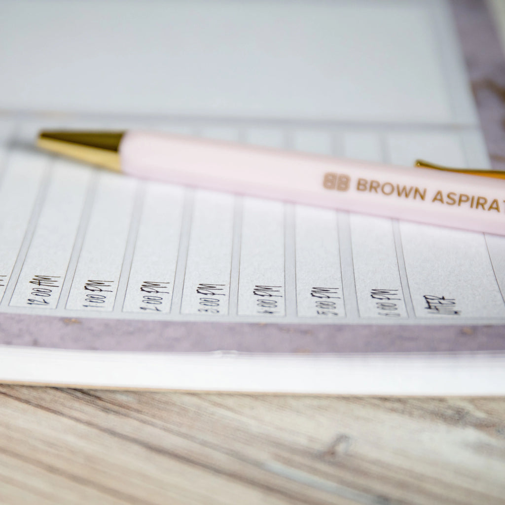 My Day On Display - Daily Planner Notepad with 50 Undated 8.5 x 11" Tear-Off Sheets