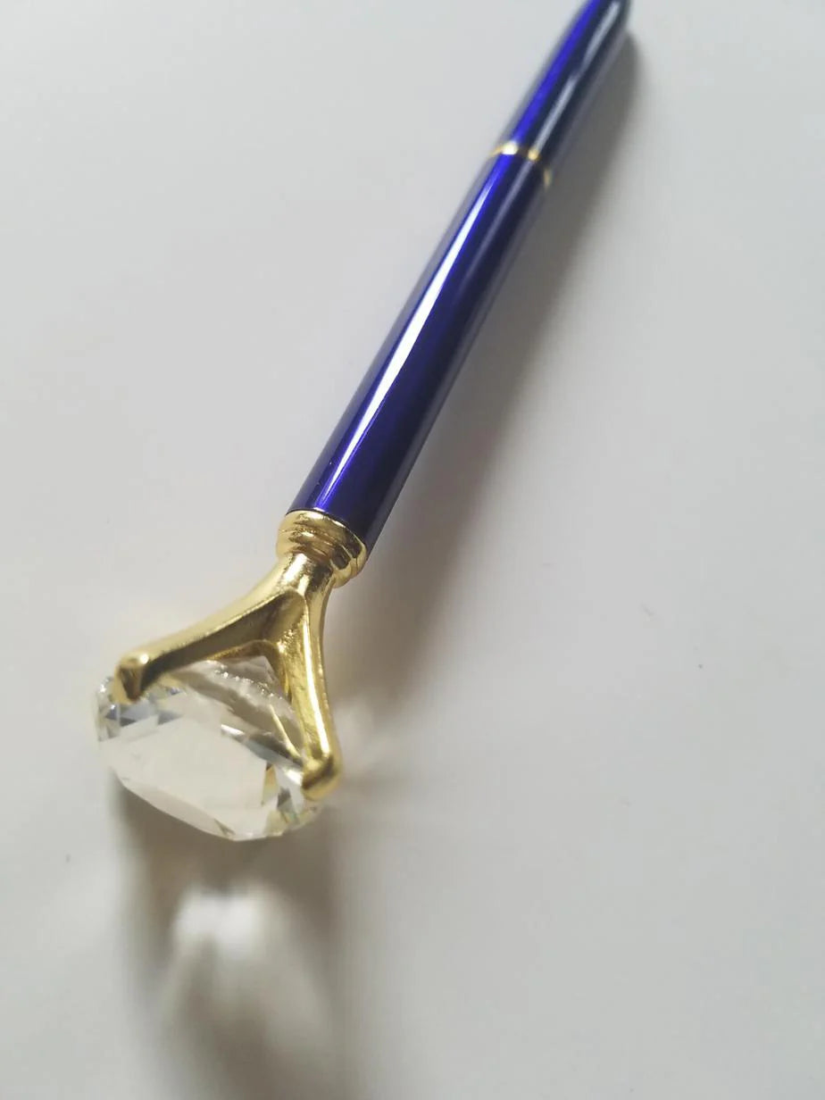 Navy - Glam Diamond Head Pen