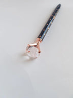 Black and Rose Gold Polka Dot - Diamond Head Pen