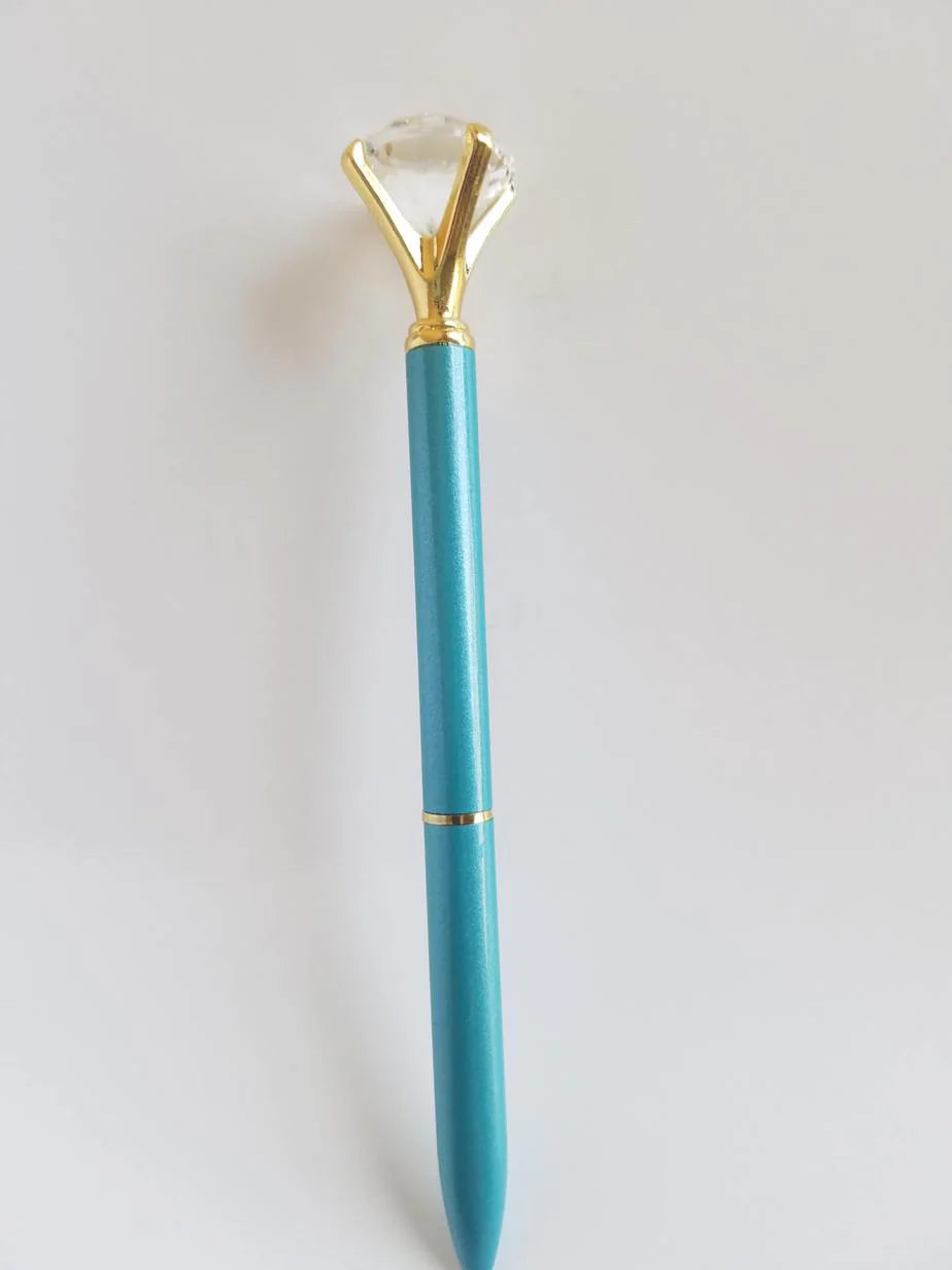 Turquoise - Glam Diamond Head Pen