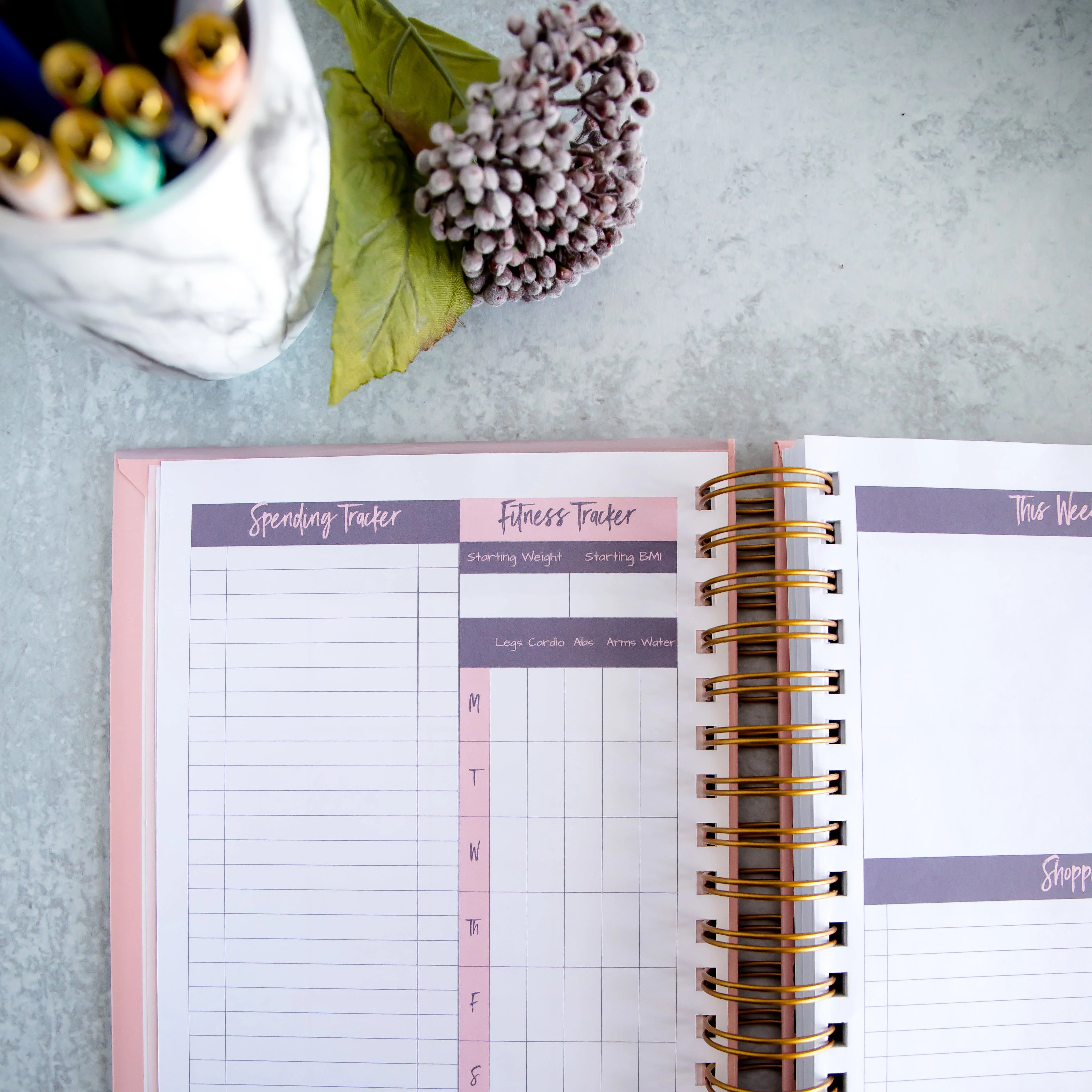 Hello Gorgeous - Undated, 7"x9" Hard Cover Life Planner