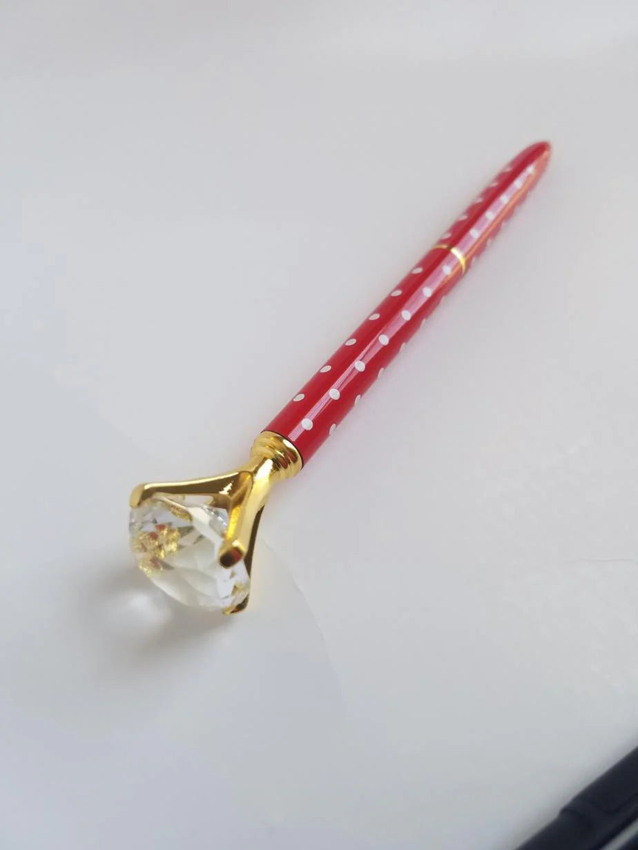 Red and White Polka Dot - Diamond Head Pen