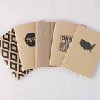 Set of 3 - A5 Lined Notebook/Travel Journal - 5.5in x 8.25in, Total 90 Sheets/180 Pages, Kraft Brown Cover