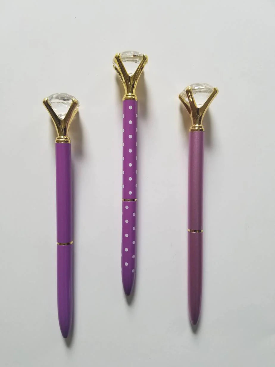 Purple - Glam Diamond Head Pen