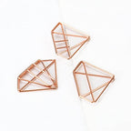 20 Rose Gold Diamond Paper Clips